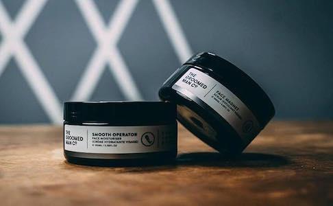 Australia made men's face scrub and men's face moisturiser. Men's grooming products and skincare by The Groomed Man Co.