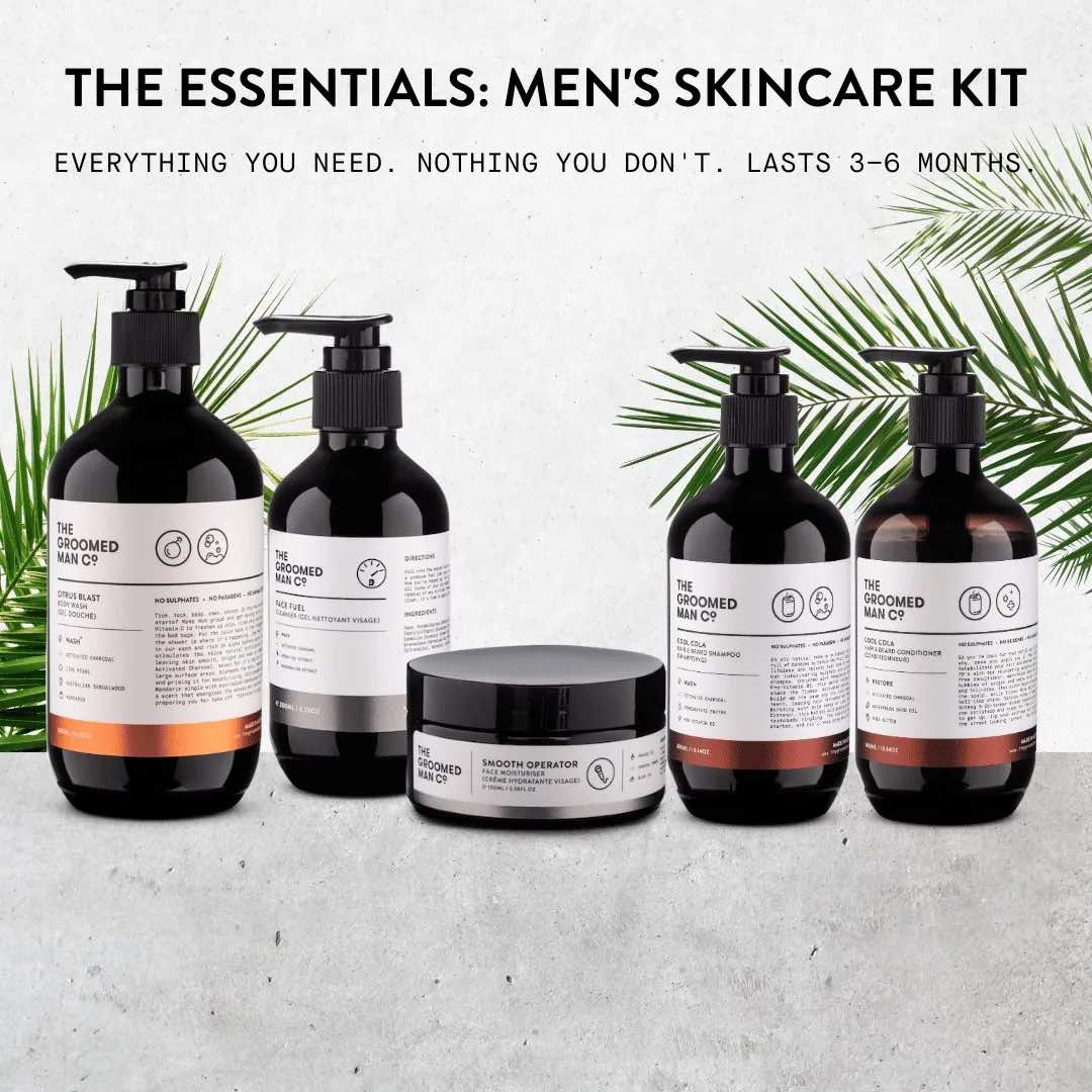 The Essentials: Men's Skincare Kit $205 ($241) + more 21% off The Groomed Man Co sale