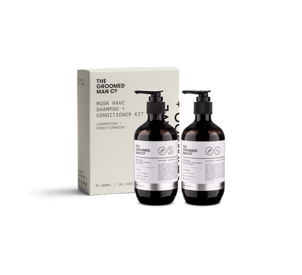 Men's shampoo and conditioner kit for hair and beard made in Australia